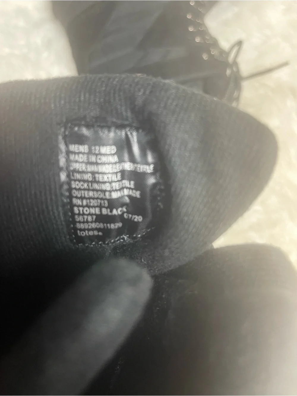 Totes amen Black leather,Textile & Rubber Waterproof Lace-Up Boots SZ12M